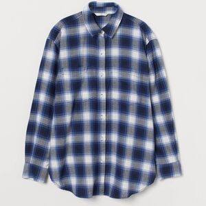 H&M Flannel Shirt DarkBlue /White Checked